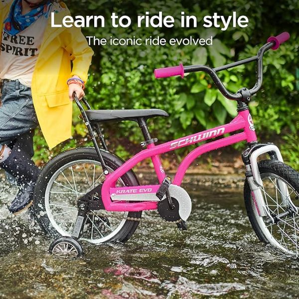Schwinn Krate EVO Kids Bike for Boys and Girls Ages 3-5 Years, 16-Inch Wheels